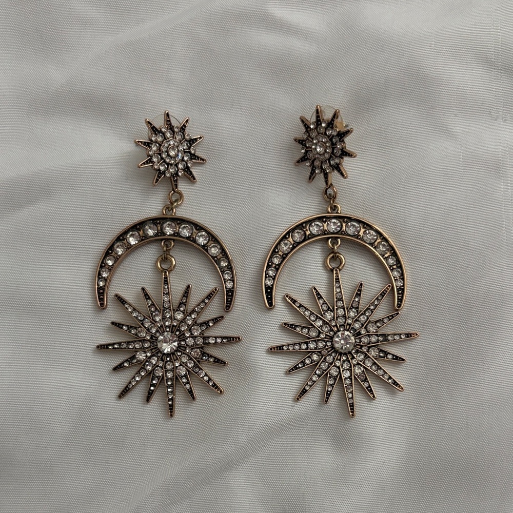 Express Gold and Silver Celestial Earrings